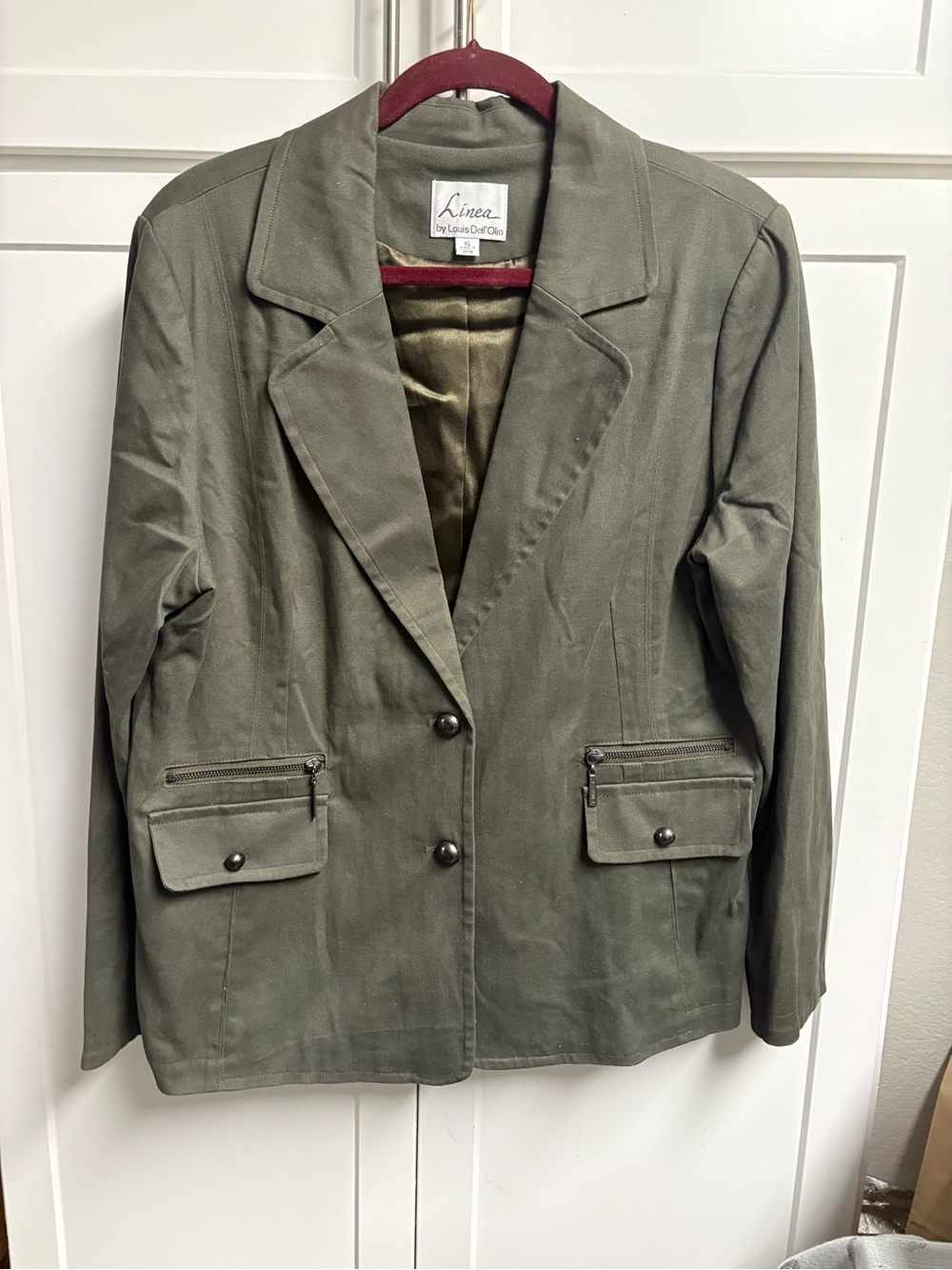 Linear Del Olio Satin-Lined Blazer Sz